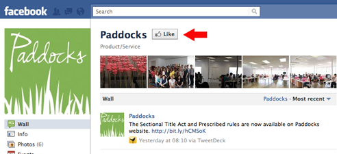 Like Paddocks Facebook page