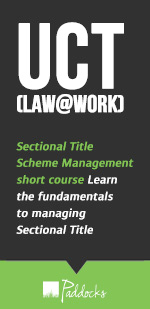 UCT (Law@Work) Sectional Title Scheme Management short course UCT (Law@Work) Sectional Title Scheme Management short course