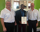 Prof Paddock, Aton Kelly and Vuyisani Prof Paddock, Aton Kelly and Vuyisani