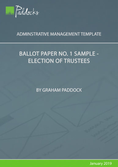 Ballot paper no 1 sample election of trustees