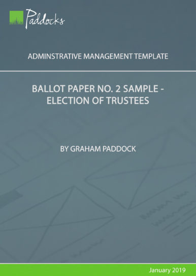 Ballot paper no 2 sample election of trustees - by Graham Paddock