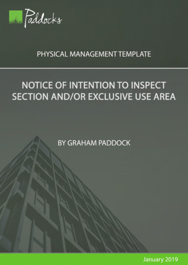 Notice of intention ot inspect section and or EUA