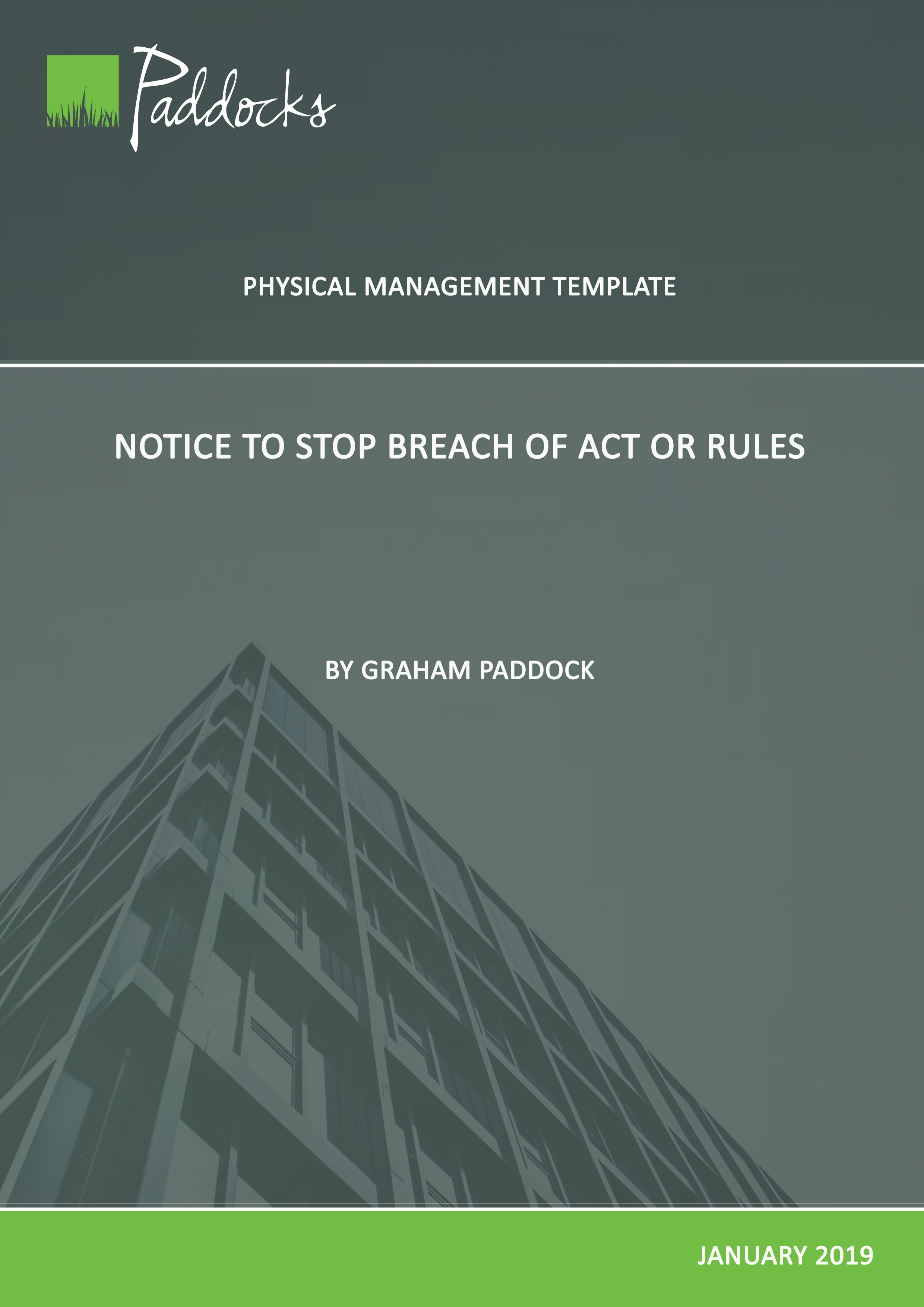 Template – Notice To Stop Breach Of Act Or Rules