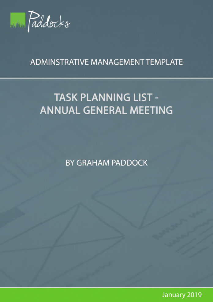 Task planning list_annual general meeting