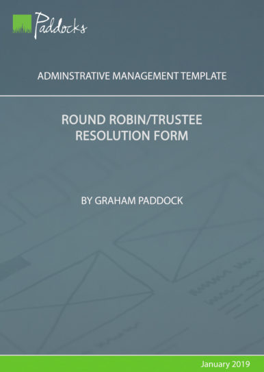Round robin_trustee resolution form - by Graham Paddock