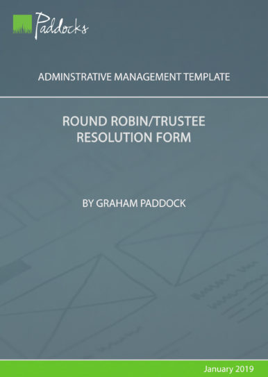 Round robin_trustee resolution form - by Graham Paddock