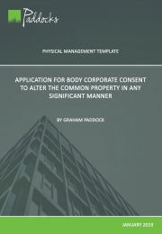 Template - Application for Trustee Consent to Alter the Common Property in any Significant Manner