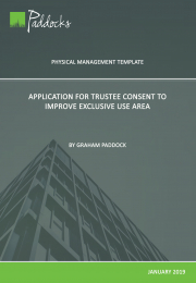 Template - Application for Body Corporate Consent to Improve Exclusive Use Area