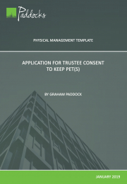 Template - Application for Trustee Consent to Keep Pet(s)