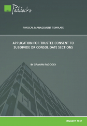 Template - Application for Trustee Consent to Subdivide or Consolidate Sections