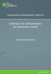 Template - Contract of Appointment of Managing Agent