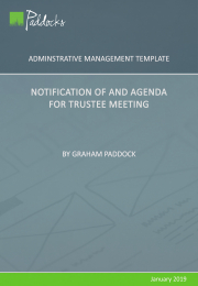 Template - Notice of and Agenda for Trustee Meeting