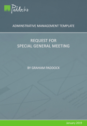 Template - Request for Special General Meeting