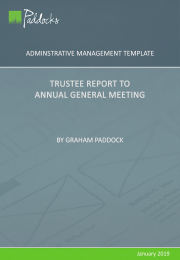 Template - Trustee Report to Annual General Meeting