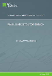 Template - Final Notice to Stop Breach
