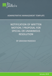 Template - Notification of Appointment of Proxy and Acceptance of Appointment